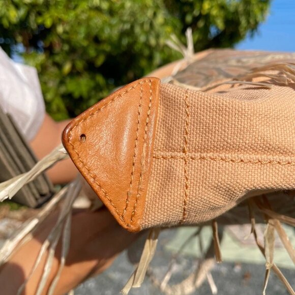 Rare ISSEY MIYAKE Tote Bag Orange Art Nature - Picture 5 of 11